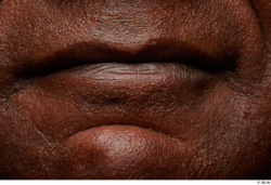 Face Mouth Skin Man Black Chubby Wrinkles Studio photo references